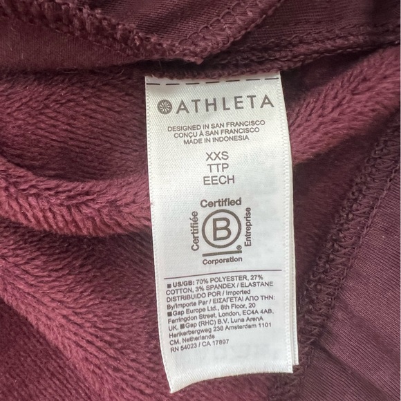 Athleta Cozy Karma Twist Neck Sweatshirt in Burgundy "Spiced Cabernet", size XXS - Picture 10 of 11